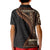 Samoa Siapo Motif and Tapa Pattern Half Style Kid Polo Shirt Black Color