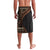 Samoa Siapo Motif and Tapa Pattern Half Style Lavalava Black Color