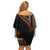 Samoa Siapo Motif and Tapa Pattern Half Style Off Shoulder Short Dress Black Color