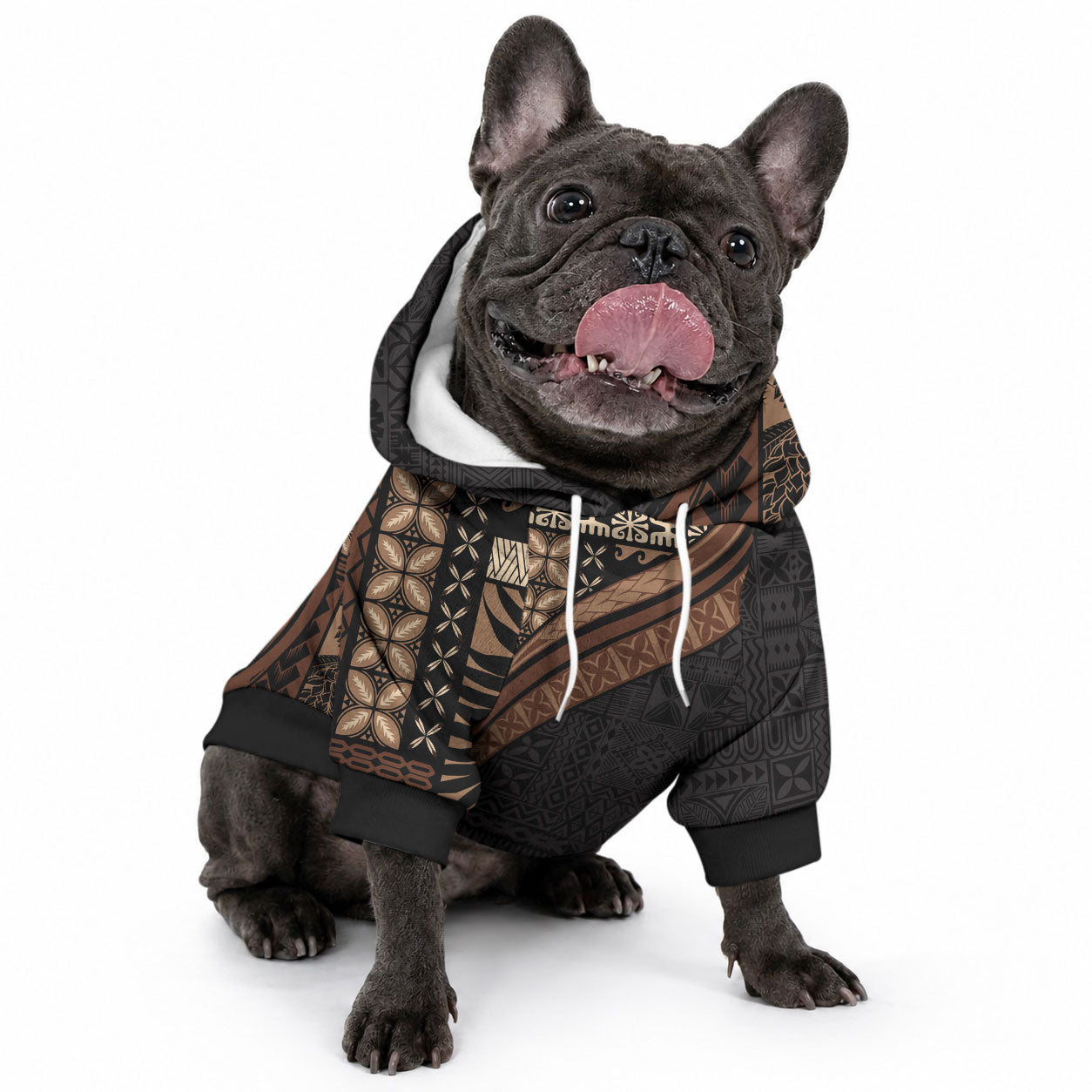 Samoa Siapo Motif and Tapa Pattern Half Style Pet Hoodie LT03 - Polynesian Pride