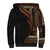 Samoa Siapo Motif and Tapa Pattern Half Style Sherpa Hoodie Black Color