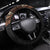 Samoa Siapo Motif and Tapa Pattern Half Style Steering Wheel Cover Black Color