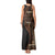 Samoa Siapo Motif and Tapa Pattern Half Style Tank Maxi Dress Black Color