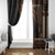 Samoa Siapo Motif and Tapa Pattern Half Style Window Curtain Black Color