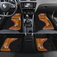 Samoa Siapo Motif and Tapa Pattern Half Style Car Mats Yellow Color LT03 Set 4pcs Yellow - Polynesian Pride