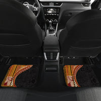 Samoa Siapo Motif and Tapa Pattern Half Style Car Mats Yellow Color LT03 Set 2pcs - Back Yellow - Polynesian Pride