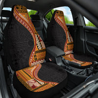 Samoa Siapo Motif and Tapa Pattern Half Style Car Seat Cover Yellow Color LT03 One Size Yellow - Polynesian Pride