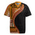 Samoa Siapo Motif and Tapa Pattern Half Style Rugby Jersey Yellow Color