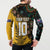 Custom New Zealand and Australia Rugby Button Sweatshirt Maori Warrior With Aboriginal Version