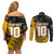 Custom New Zealand and Australia Rugby Couples Matching Off Shoulder Short Dress and Long Sleeve Button Shirt Maori Warrior With Aboriginal Version