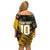 Custom New Zealand and Australia Rugby Family Matching Off Shoulder Short Dress and Hawaiian Shirt Maori Warrior With Aboriginal Version