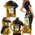 Custom New Zealand and Australia Rugby Family Matching Short Sleeve Bodycon Dress and Hawaiian Shirt Maori Warrior With Aboriginal Version