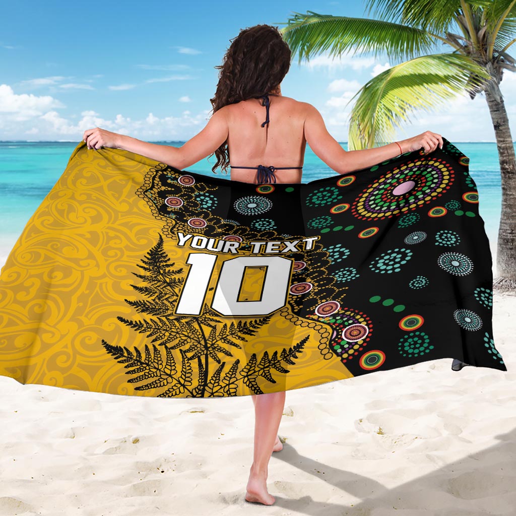 Custom New Zealand and Australia Rugby Sarong Maori Warrior With Aboriginal Version LT03 - Polynesian Pride