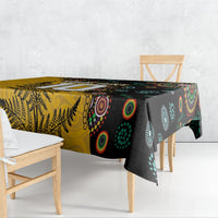 Custom New Zealand and Australia Rugby Tablecloth Maori Warrior With Aboriginal Version LT03 - Polynesian Pride