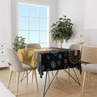 Custom New Zealand and Australia Rugby Tablecloth Maori Warrior With Aboriginal Version LT03 - Polynesian Pride