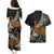 New Zealand Fern and Australia Emu Couples Matching Puletasi and Hawaiian Shirt Aboriginal Mix Maori Pattern