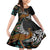 New Zealand Fern and Australia Emu Family Matching Mermaid Dress and Hawaiian Shirt Aboriginal Mix Maori Pattern