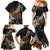 New Zealand Fern and Australia Emu Family Matching Mermaid Dress and Hawaiian Shirt Aboriginal Mix Maori Pattern