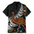 New Zealand Fern and Australia Emu Family Matching Mermaid Dress and Hawaiian Shirt Aboriginal Mix Maori Pattern