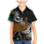 New Zealand Fern and Australia Emu Family Matching Mermaid Dress and Hawaiian Shirt Aboriginal Mix Maori Pattern