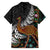New Zealand Fern and Australia Emu Family Matching Off Shoulder Maxi Dress and Hawaiian Shirt Aboriginal Mix Maori Pattern