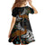 New Zealand Fern and Australia Emu Family Matching Tank Maxi Dress and Hawaiian Shirt Aboriginal Mix Maori Pattern