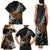 New Zealand Fern and Australia Emu Family Matching Tank Maxi Dress and Hawaiian Shirt Aboriginal Mix Maori Pattern