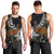 New Zealand Fern and Australia Emu Men Tank Top Aboriginal Mix Maori Pattern