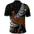 New Zealand Fern and Australia Emu Polo Shirt Aboriginal Mix Maori Pattern