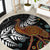 New Zealand Fern and Australia Emu Round Carpet Aboriginal Mix Maori Pattern