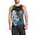 Fiji Palm Tree and Australia Kangaroo Men Tank Top Aboriginal Mix Tapa Pattern