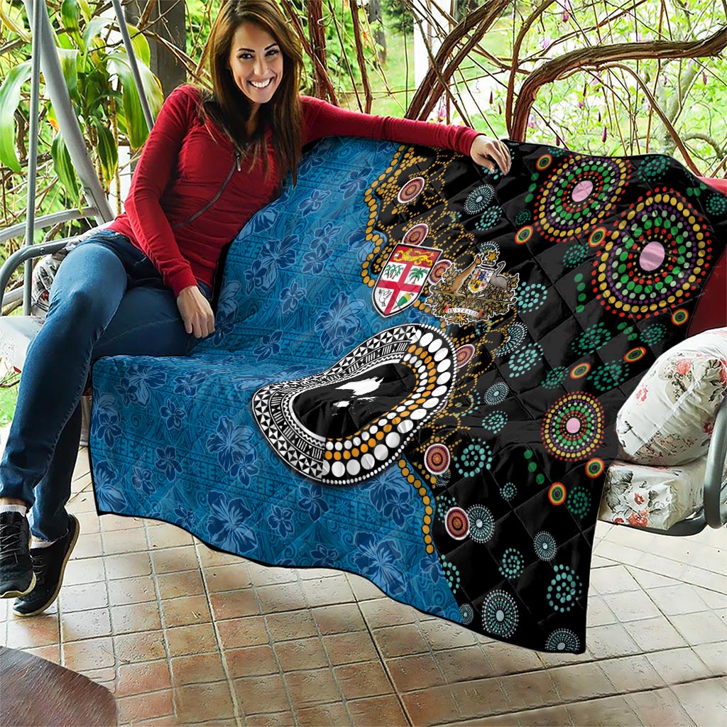 Fiji Palm Tree and Australia Kangaroo Quilt Aboriginal Mix Tapa Pattern LT03 - Polynesian Pride