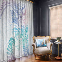 Aotearoa Maori Sea Animals Tribal Window Curtain Manta Ray and Shark Moko Pattern Sweet Pastel LT03 - Polynesian Pride