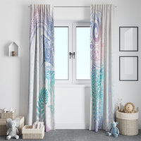 Aotearoa Maori Sea Animals Tribal Window Curtain Manta Ray and Shark Moko Pattern Sweet Pastel LT03 - Polynesian Pride