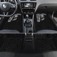 Hawaiian Manta Ray Tribal Car Mats Polynesian Art Motifs Black Color LT03 Set 4pcs Black - Polynesian Pride