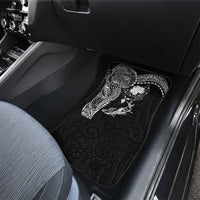Hawaiian Manta Ray Tribal Car Mats Polynesian Art Motifs Black Color LT03 - Polynesian Pride