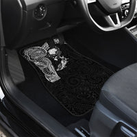 Hawaiian Manta Ray Tribal Car Mats Polynesian Art Motifs Black Color LT03 - Polynesian Pride