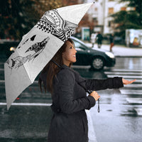 Hawaiian Manta Ray Tribal Umbrella Polynesian Art Motifs White Color LT03 - Polynesian Pride