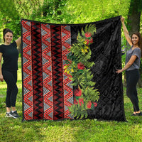 Maori Tukutuku Quilt with Ferns Pohutukawa and Kowhai Tribal Moko Patterns LT03 - Polynesian Pride