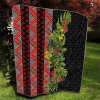 Maori Tukutuku Quilt with Ferns Pohutukawa and Kowhai Tribal Moko Patterns LT03 - Polynesian Pride