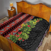 Maori Tukutuku Quilt with Ferns Pohutukawa and Kowhai Tribal Moko Patterns LT03 - Polynesian Pride