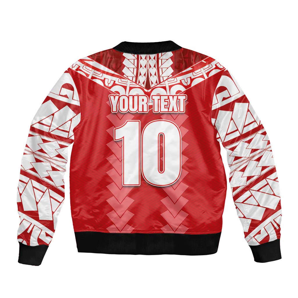 Custom Tahiti Football Polynesian Pattern Bomber Jacket LT03 - Polynesian Pride