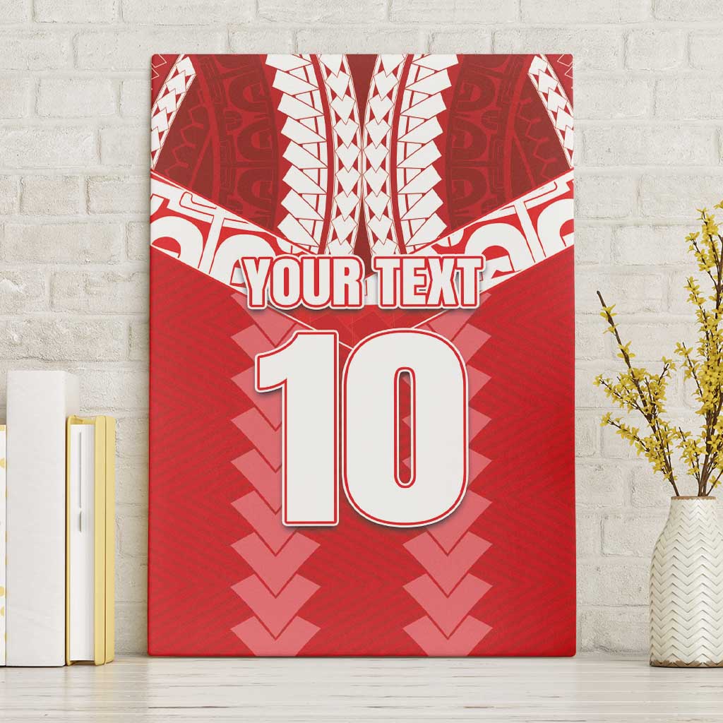 Custom Tahiti Football Polynesian Pattern Canvas Wall Art