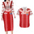 Custom Tahiti Football Polynesian Pattern Couples Matching Long Sleeve Bodycon Dress and Hawaiian Shirt