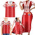 Custom Tahiti Football Polynesian Pattern Family Matching Short Sleeve Bodycon Dress and Hawaiian Shirt