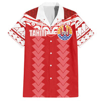 Custom Tahiti Football Polynesian Pattern Hawaiian Shirt LT03 Red - Polynesian Pride