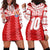 Custom Tahiti Football Polynesian Pattern Hoodie Dress