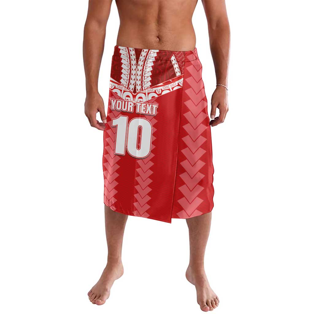 Custom Tahiti Football Polynesian Pattern Lavalava LT03 Red - Polynesian Pride