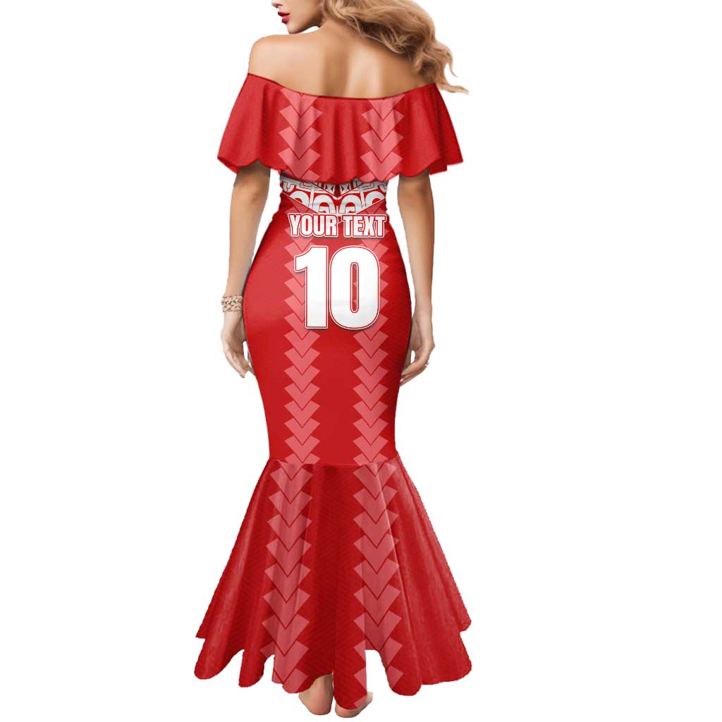 Custom Tahiti Football Polynesian Pattern Mermaid Dress LT03 - Polynesian Pride