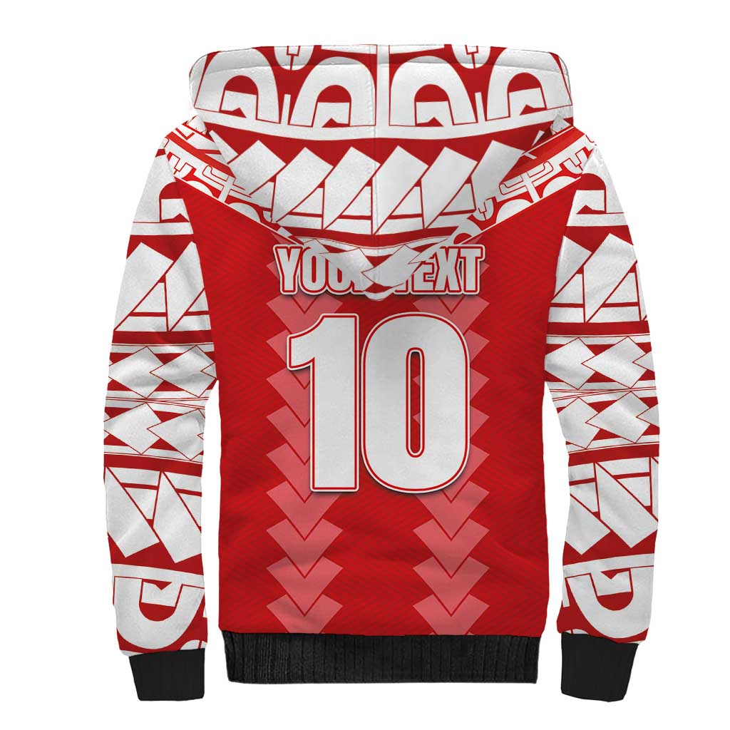 Custom Tahiti Football Polynesian Pattern Sherpa Hoodie LT03 - Polynesian Pride